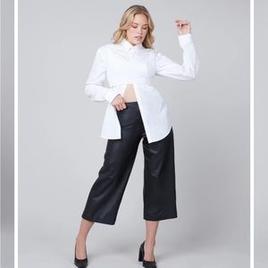 Spanx Leather-Like Culottes - Size 1X